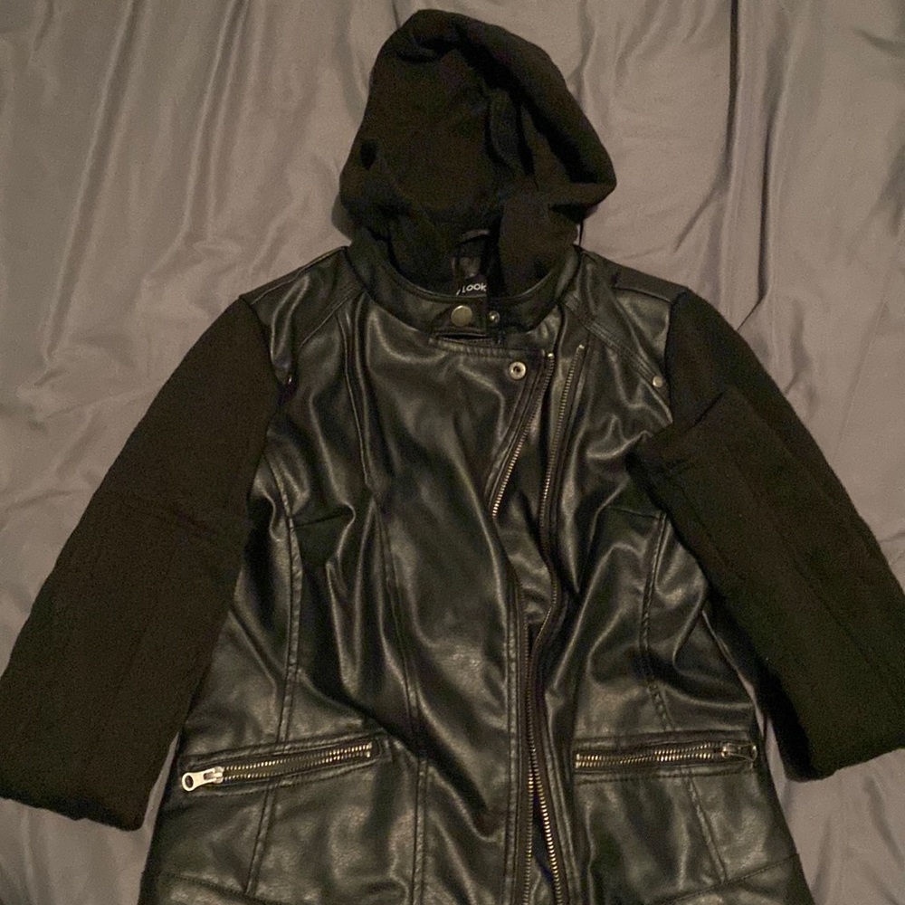 Black leathered jacket